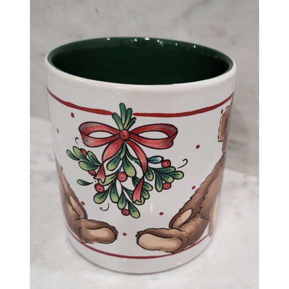 Vintage K.I.C. Teddy Bear Christmas Coffee Mug 10 FL oz Made in Korea - Picture 2 of 8